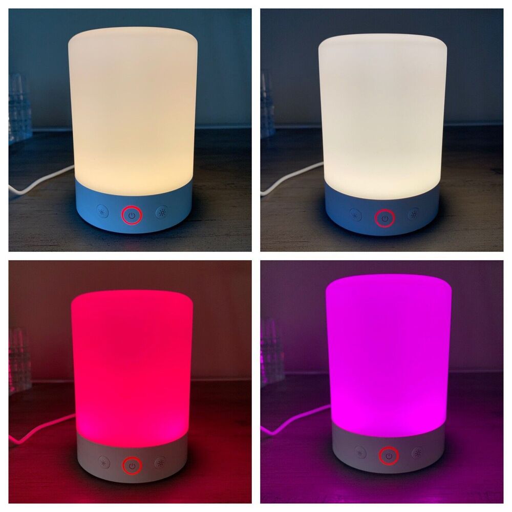 Marrado Bedside Lamp Color Changing LED Mood Light Touch On/Off Pink Purple